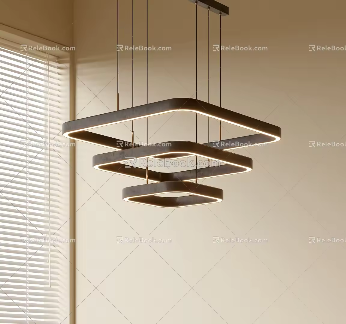 Modern Minimalist Chandelier Nordic Style Chandelier Mediterranean Style Chandelier Study Lamp Combination Dining Room Lamp 3d model