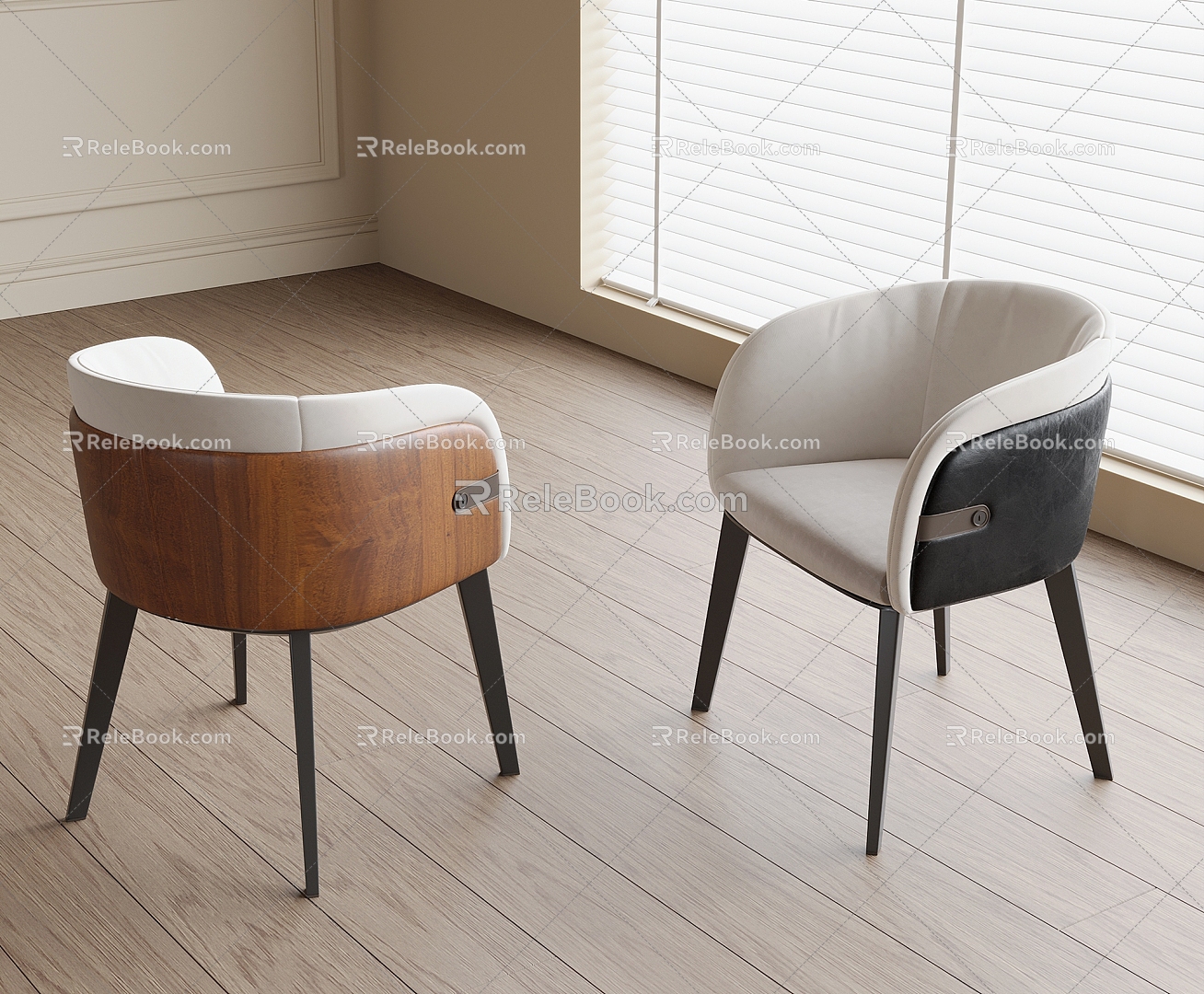 Dining Chair Single Chair Leisure Chair 3d model