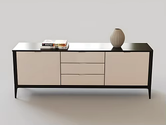 Modern TV Cabinet Modern Cabinet TV Cabinet Home Furniture Ornaments Home Decorations Book Vase 3d model