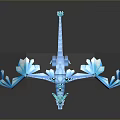 Elegant Blue Ice Dragon With Crystal Wings And Detailed Mythical Creature Design