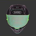 Motorcycle Helmet SHOEI Black Carbon Fiber Shell With Clear Visor