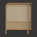 Modern Rattan Accent Chair With Wooden Frame And Plush White Cushion
