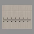Wooden Lockers In Multiple Rows With Numbered Doors And Simple Design