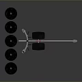 Black Weight Plates And Metal Barbell Rod Fitness Training Equipment Set