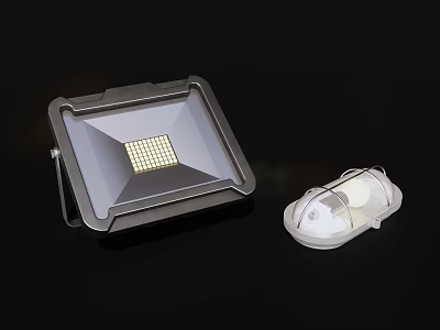 LED Floodlight With Transparent Cover For Outdoor Lighting Use 3d model