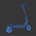 Stylish Electric Scooter With Blue Wheels And Modern Urban Commuting Design
