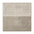 Abstract Textured Wall Art With Circular And Linear Geometric Patterns In Neutral Tones