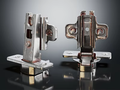 Stainless Steel Door Handle Hardware With Modern Metal Construction And Durable Design Elements 3d model