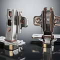 Stainless Steel Door Handle Hardware With Modern Metal Construction And Durable Design Elements