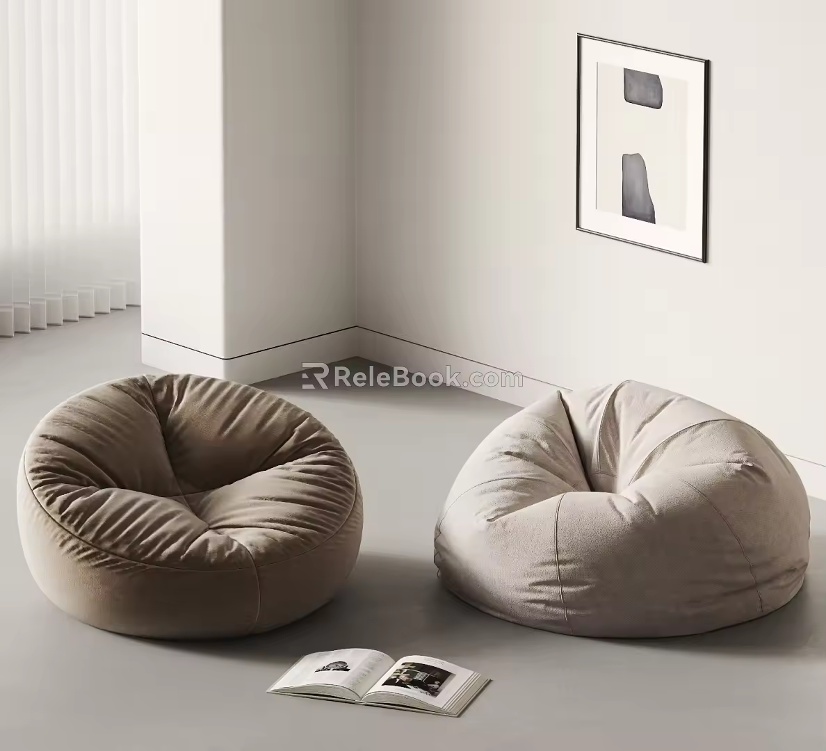 Modern Lazy Sofa Combination Single Sofa 3d model