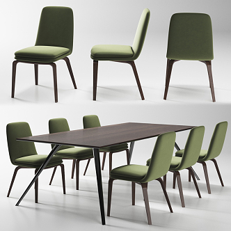 Dining table and chair combination 3d model