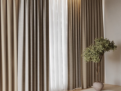 Curtains 3d model