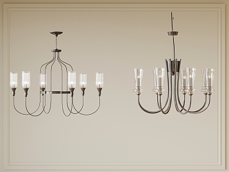 French Chandelier Antique Chandelier 3d model