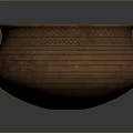 Traditional Clay Pot With Intricate Woven Patterns And Striped Design 3d model