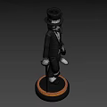 Elegant Cat Like Game Character Wearing Black Suit Top Hat And Cane