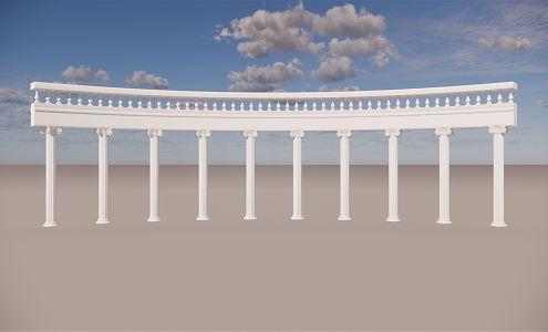 European Roman Column 3d model