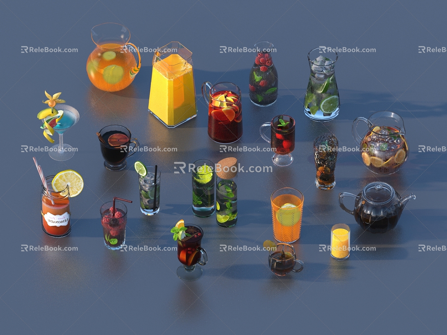 Juice Drink Glass 3d model