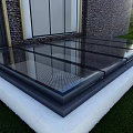 Skylight hanging on the lighting well of the villa 3d model