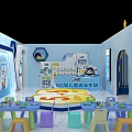 China Youth Academy 5 Plus 6 Science Exhibition Booth With Interactive Displays 3d model