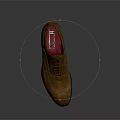 Brown Leather Brogue Shoes With Red Lining And Dark Sole Design