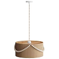 Ethnic paper rattan chandelier 3d model