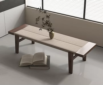 New Chinese Style Bed End Stool Combination Bench Sofa Stool Shoe Changing Stool 3d model