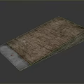 Building Insulation Board Component With Textured Brown Surface And Blue Base Layer 3d model