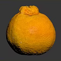 Ripe Orange Citrus Fruit With Wrinkled Skin On Black Reflective Surface
