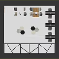 Modern Open Interior Space Design With Two Level Layout Tables Chairs And Railings