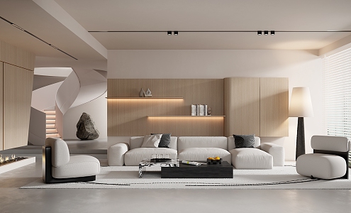 modern living room 3d model