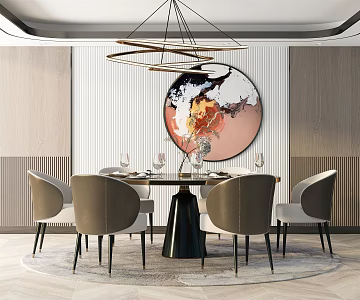 Light Luxury Restaurant 3d model