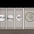 New Chinese Screen New Chinese Screen Partition 3d model