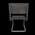 Modern Office Chair With Metal Frame And Wooden Seat Backrest Design