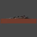 Detailed Trilobite Fossil Model Display With Intricate Shell Patterns And Arrangement
