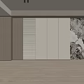 Modern Interior Background Wall Design With Wooden Panels And Marble Accents