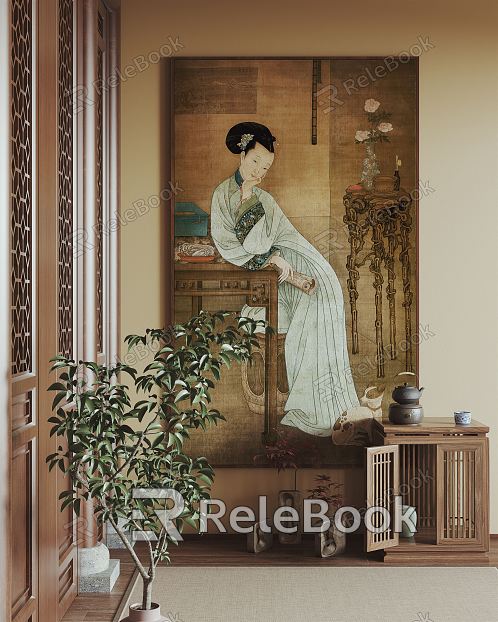 New Chinese Figure Painting Hanging Painting Decorative Painting model