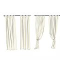 Beige Curtains With Soft Fabric In Various Hanging Styles For Home Decor