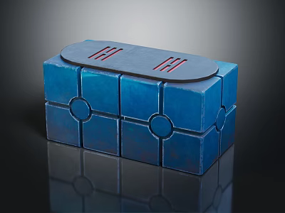 Modern Box Sci-Fi Components High Tech Components Sci-Fi Items 3d model