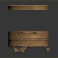 Brass Container With Lid Handles And Decorative Legs For Home Use
