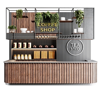 Modern Cashier Cafe Cashier Coffee Bar Milk Tea Shop 3d model