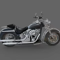 Classic Vintage Cruiser Motorcycle With Chrome Accents Black Seat And Stylish Retro Design