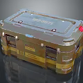 Durable Metal Equipment Transport Case With Serial Number 80238771 Red Label And Reinforced Edges