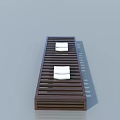 Stylish Brown Hinged Door With White Cushions And Simple Modern Design