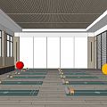 Modern Yoga Room 3d model