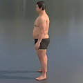 Game And Movie Male Character Shirtless In Black Shorts Standing Pose