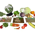 Modern Vegetables 3d model