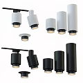 Modern Design Downlights and Spotlights With White Black Recessed Track LED Lighting