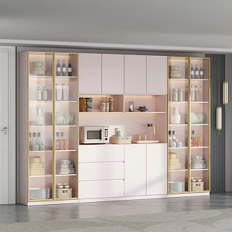 Wine Rack Shelf Storage Rack Cabinet Glass Cabinet 3d model