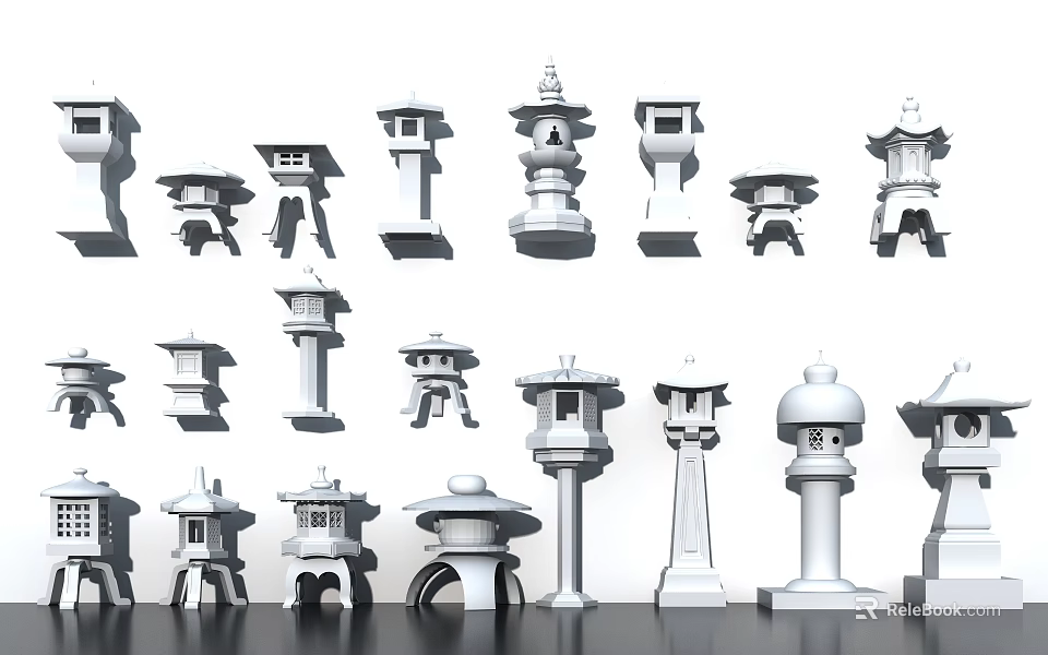 Decorative Outdoor Lights With Various Traditional And Modern Styles For Garden And Patio 3d model 
