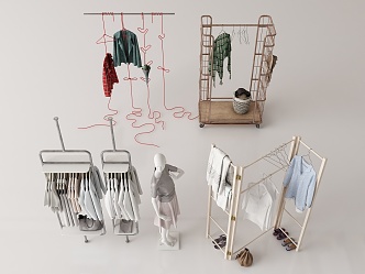 Modern Hanger Clothing 3d model